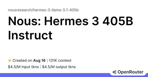 nous hermes 3 405b instruct